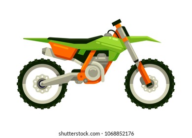 Motocross bike in a flat vector illustration