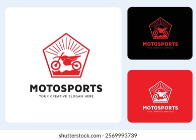 Motocross Bike Logo Design Template