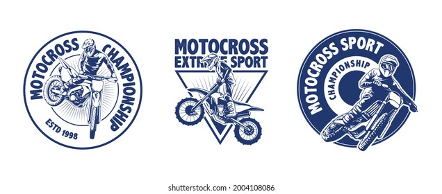 motocross bike logo template design