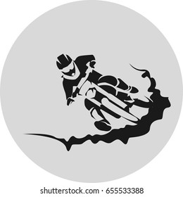 Motocross biker vector