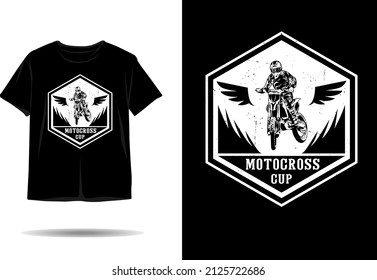 Motocross cup silhouette t shirt design