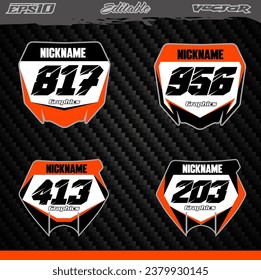 Motocross declas sticker pack full vector