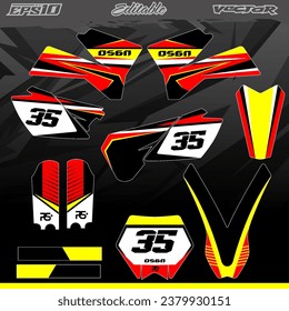 Motocross declas sticker pack full vector