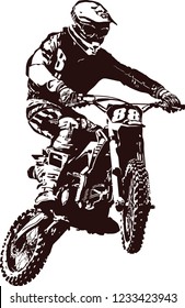 Motocross dirt rider