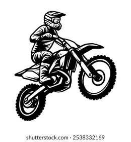 motocross dirtbike drawing coloring line art style sketch classic vintage design illustration