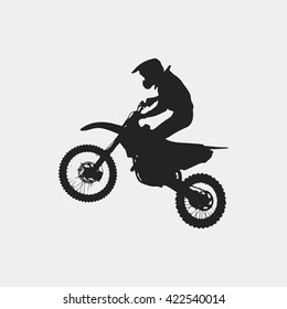 Motocross Drivers Silhouette