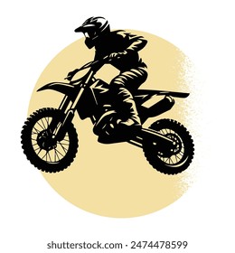 Motocross Enduro Climb vector illustration, perfect for t shirt design and championship event logo design