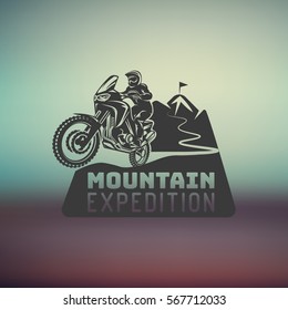 Motocross enduro race driver silhouette monochrome illustration