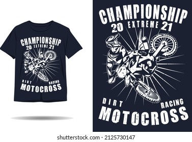 Motocross extreme championship silhouette t shirt design