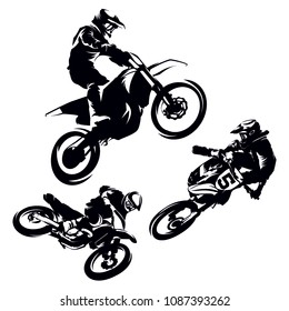 Motocross Extreme Silhouette Set 