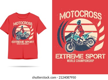 Motocross extreme silhouette t shirt design