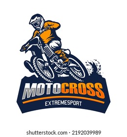 motocross extreme sport logo vector