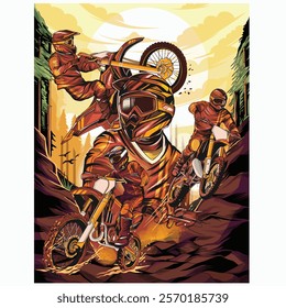 motocross extreme sports poster champion