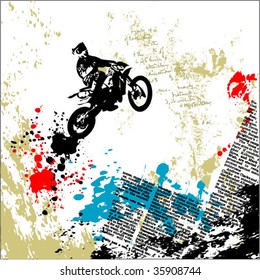 motocross grunge vector background