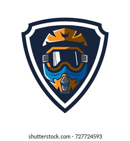 Motocross helmet badge