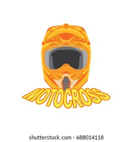 motocross helmet badge logo emblem vector illustration