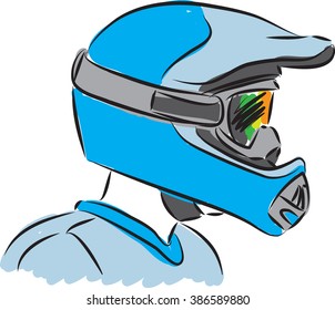 motocross helmet illustration