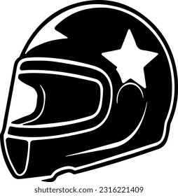 Motocross Helmet Trail Full Face Adventure Logo Design Vector Illustration