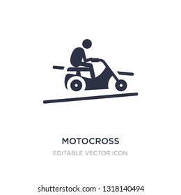 motocross icon on white background. Simple element illustration from Sports concept. motocross icon symbol design.