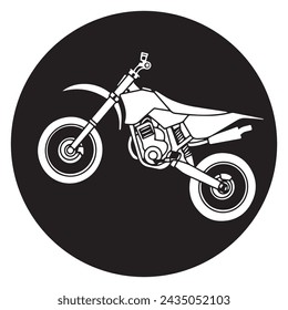 Motocross icon vector illustration simple design
