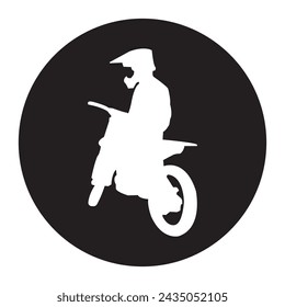 Motocross icon vector illustration simple design