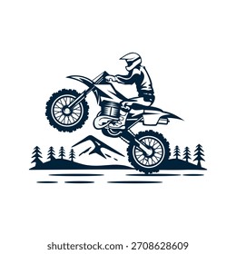 motocross illustration logo vector isolated