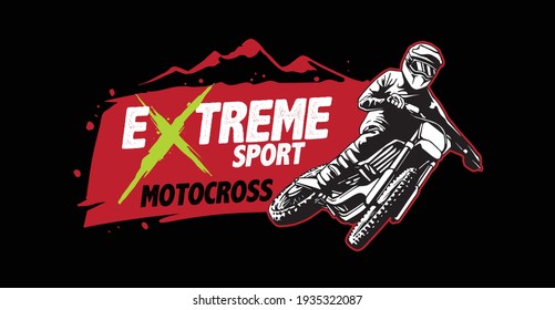 motocross illustration for t shirt and others