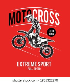 motocross illustration for t shirt and others