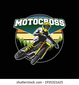 motocross illustration for t-shirt and others