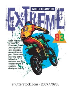 Motocross Image vector illustration for your t shirt