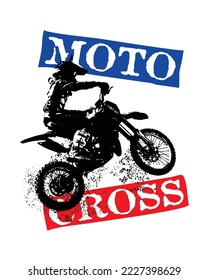 Motocross Image vector illustration for your t shirt