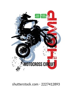 Motocross Image vector illustration for your t shirt