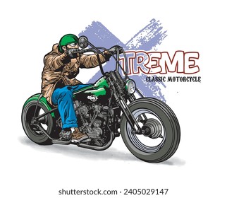 Motocross Image vector illustration for your t shirt