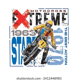 Motocross Image vector illustration for your t shirt