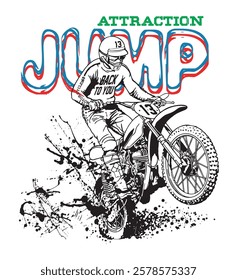 Motocross Image vector illustration for your t shirt	