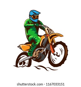 Motocross isolated vector design