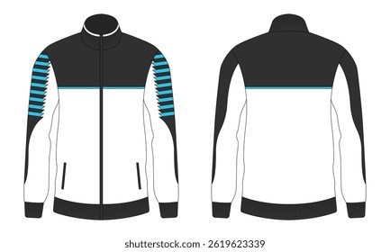 Motocross jacket mockup front and back view
