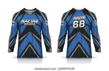 Motocross jersey, racing jersey, soccer, basketball, football, cricket, gaming, hockey, handball, cycling latest sublimation sports long sleeve jersey design