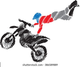 motocross jump illustration