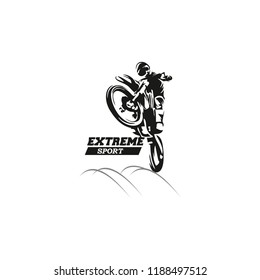 Motocross Jump Logo Vector