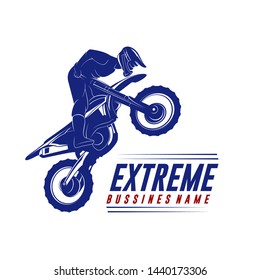 Motocross Jump Logo Vector Motocross Freestyle Stock Vector (Royalty ...