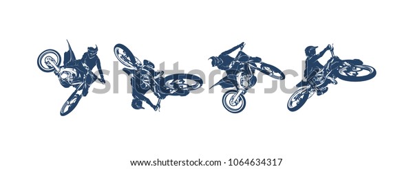 Motocross Jump Logo Vector, Motocross\
Freestyle silhouette