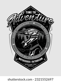 Motocross Jump logo vector. Motocross Illustration Logo Inspiration Vector