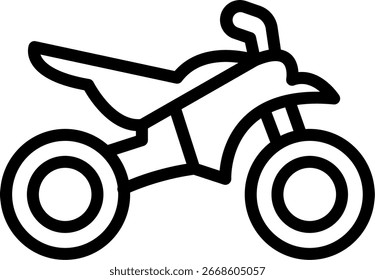 Diseño de Vector de iconos de línea de motocross