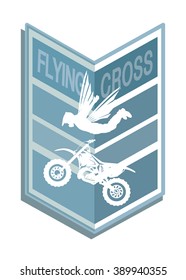 motocross logo arm vector