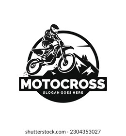 Motocross logo design vector illustration