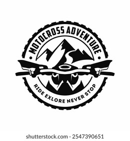 Motocross logo design vector illustration
