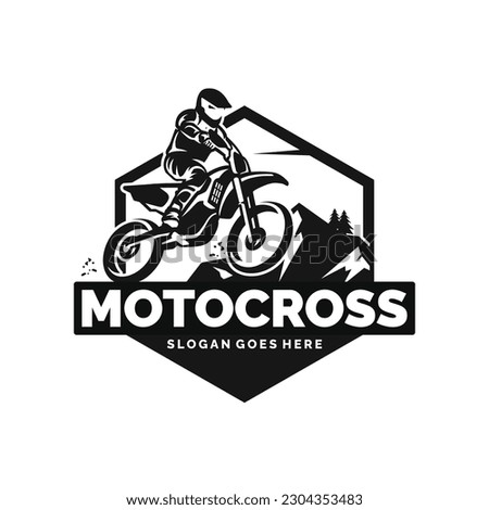 Motocross logo design vector illustration