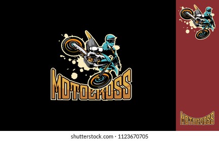 Motocross Logo Icon Vector