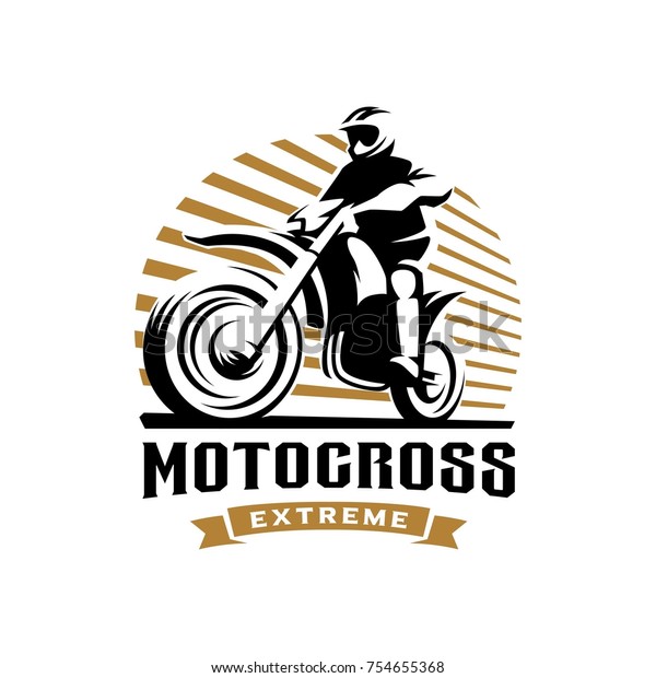 Motocross Logo Illustration Stock Vector (Royalty Free) 754655368